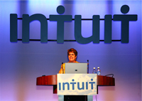 Laura speaking at the QuickBooks Enterprise Solutions User Conference, September 2008, Dallas, Texas