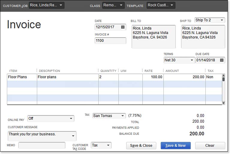 Image result for Create Invoice In Quickbooks